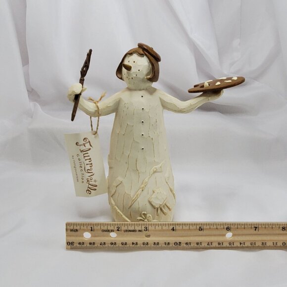 Flurryville Collection AUNT ARCTICA 8" Figurine Snowman Artist Paint Brush Box - Picture 10 of 13